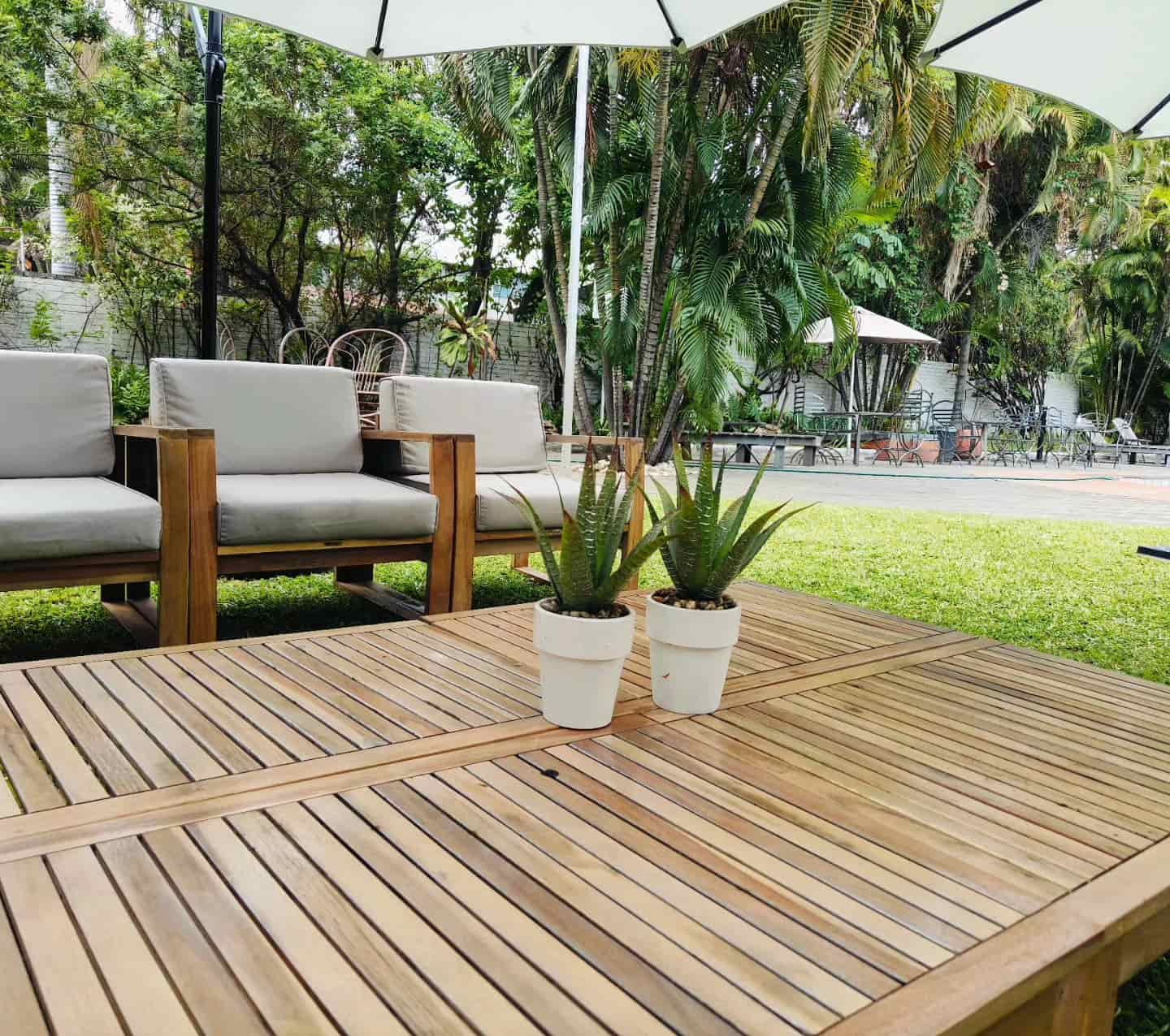 Swimming pool area for relaxation